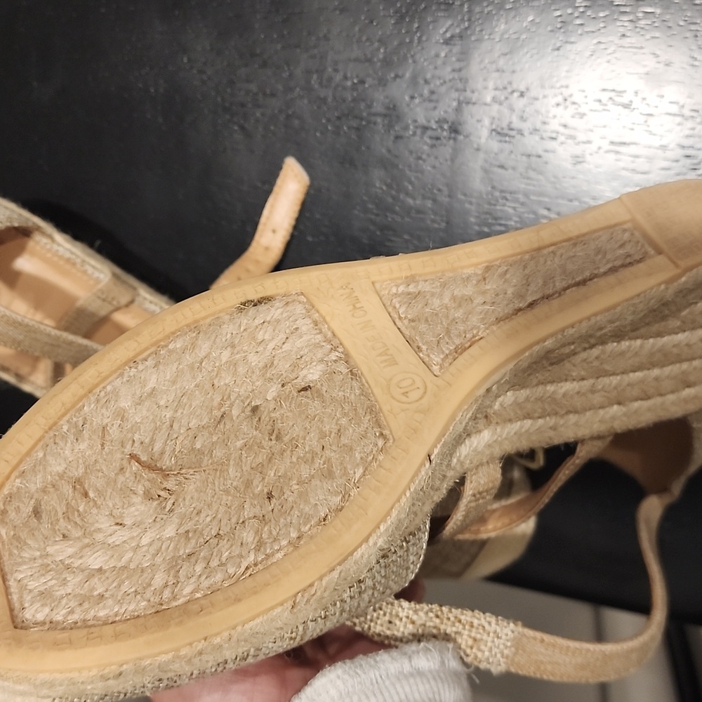 Talbots Lyndsay Strappy Linen Espadrille Wedges - Picture 5 of 5
